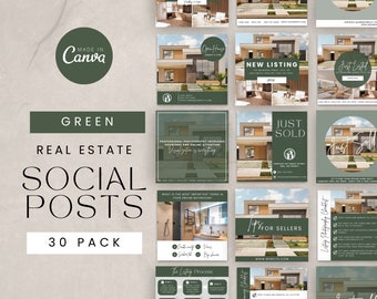 Real Estate Social Media Templates | INSTANT DOWNLOAD, Realtor Marketing, Instagram Templates, Realtor Templates, Real Estate Post - LEV003