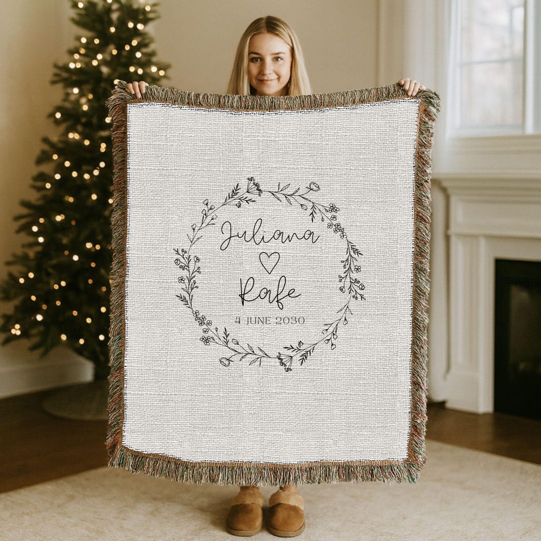 Personalized Anniversary Blanket Custom Wedding Throw Anniversary ...