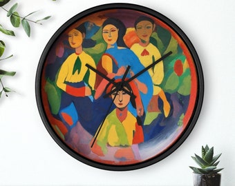 Gauguin Inspired Wall Clock