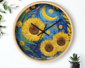 Van Gogh Inspired Wall Clock