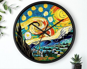 Van Gogh Inspired Wall Clock