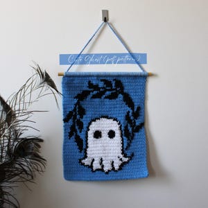 Tapestry Crochet Ghost Pattern: Halloween Wall Decor (PDF Pattern)