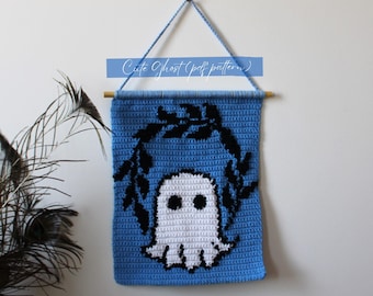 Tapestry Crochet Ghost Pattern: Halloween Wall Decor (PDF Pattern)