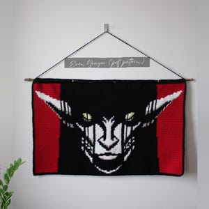 Patrón PDF de crochet para tapiz de Attack Titan / Tapiz inspirado en Eren Yeager