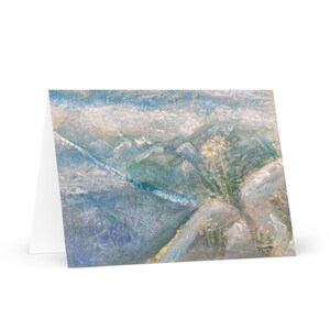 Carte de voeux Fleur d'edelweiss sur la montagne autrichienne Impression artistique