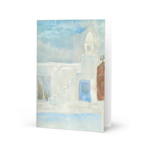 Greeting card Art Print Cycladic House