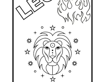 Leo Zodiac coloring page
