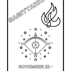 Sagittarius Zodiac coloring page