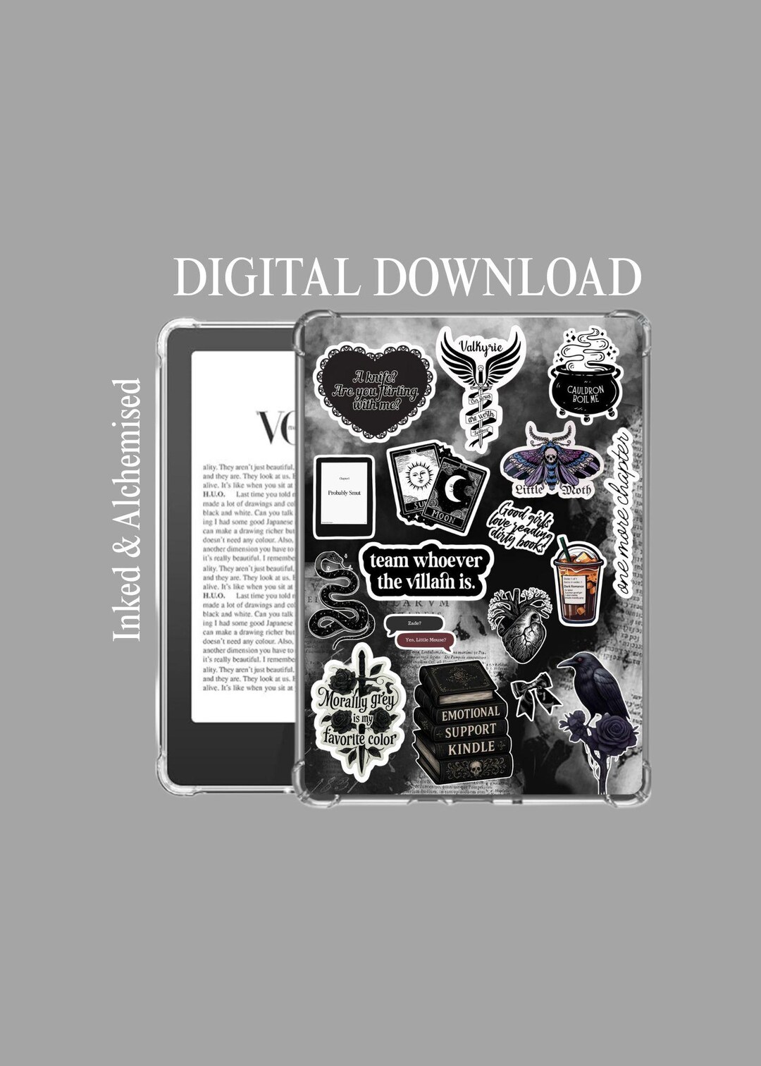 Kindle Insert | Black Romantasy|kindle Paperwhite and Colorsoft | Under ...
