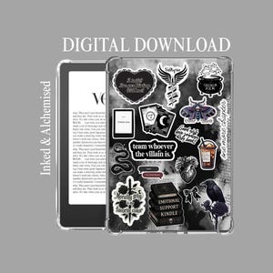 Kindle einlegen | Black Romantasy|Kindle Paperwhite und Colorsoft | Unter Klarsichthülle | Digitaler Download