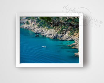 Capri Coast Photography Print: Mediterranean Sea, Italy (Digital Download)