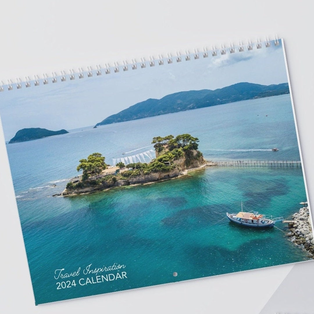 Travel Wall Calendar 2024 Travel Calendar World Countries Etsy