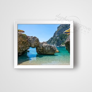 Marina Piccola Wall Art Printable | Capri Photography | Amalfi Coast | Italy aesthetic | Beach Wall Art | Mediterranean Decor | Italy Print