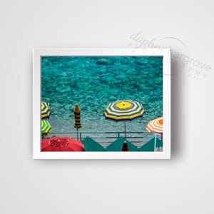 Beach Umbrellas Wall Art Printable | Capri Photography | Amalfi Coast | Italy aesthetic | Beach Wall Art | Mediterranean Decor | Italy Print