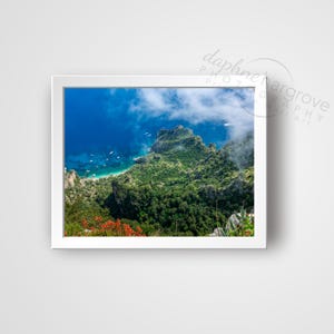 Capri Wall Art Printable | Amalfi Coast | Italy aesthetic | Capri Photography | Ocean Print | Mediterranean Decor | Coastal Art