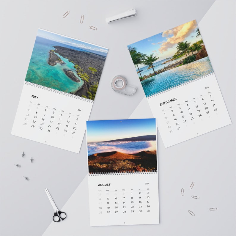 Hawaii Calendar 2024 Small Wall Calendar 2024 Wall Calendar 2024