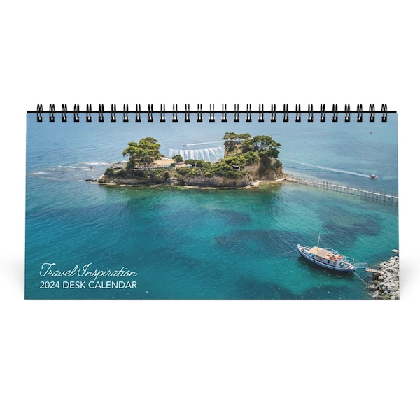 Inspiration World Travel Desk Calendar 2024 | Desktop Calendar 2024 | Countires of the World Desk 2024 Calendar | Beautiful Places Calendar