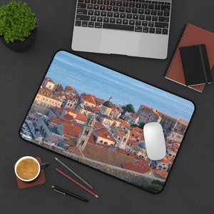 Old Town Dubrovnik Desk Mat | Croatia | Neoprene Gaming Mat | Giant Desk Mat | Desktop Mat | Unique Desk Mat | World Travel Gifts | Mousepad