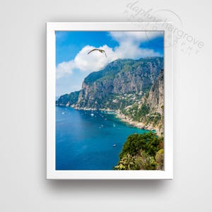 Capri Coast Wall Art Printable | Capri Photography | Amalfi Coast | Italy aesthetic | Ocean Print | Mediterranean Decor | Coastal Fine Art