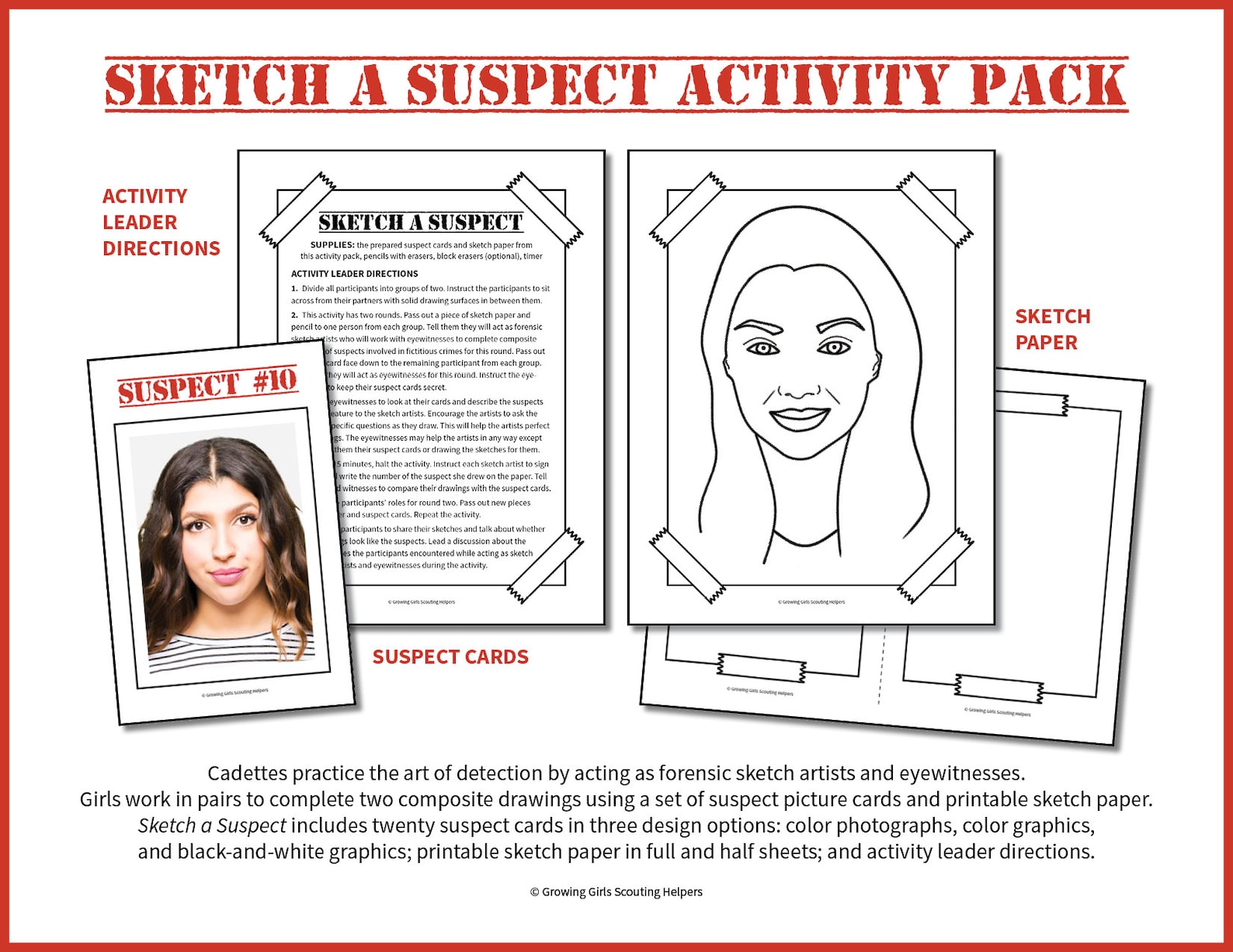 Girl Scout Cadettes: "special Agent" Printable Activity Pack | Sketch ...