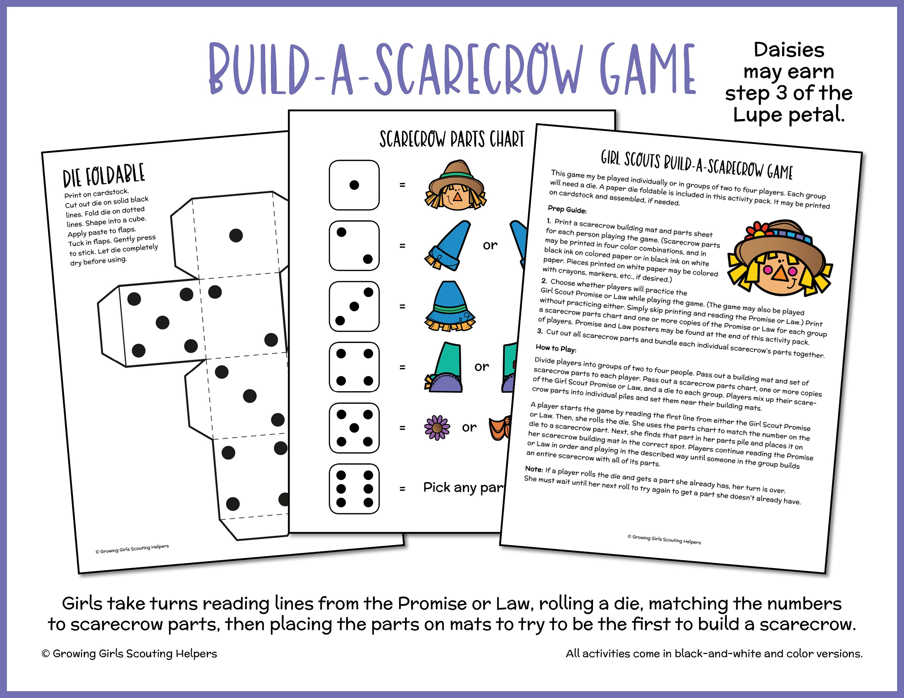 Girl Scout Promise &amp; Law: Fall Crafts Games Coloring Sheets - Etsy