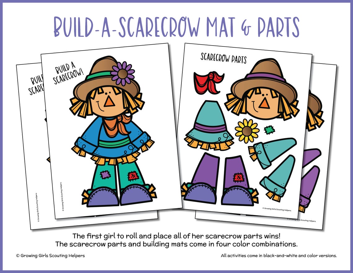 Girl Scout Promise &amp; Law: Fall Crafts Games Coloring Sheets - Etsy