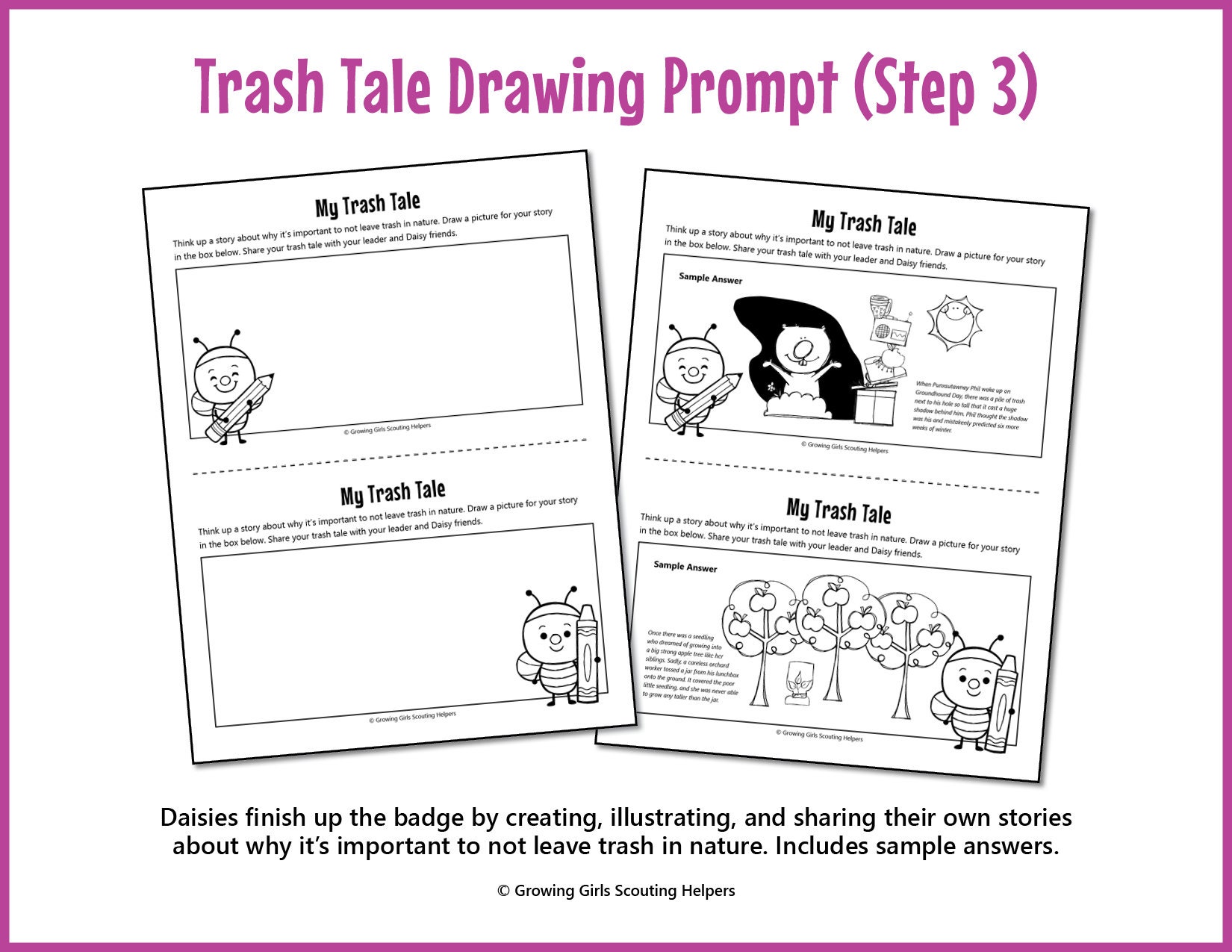 Girl Scout Daisies: "eco Learner" Printable Badge Pack | Activities for ...