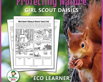 Girl Scout Daisies: &quot;Eco Learner&quot; Printable Badge Pack | Activities for All 3 Steps! | 25-Page Instant PDF Download