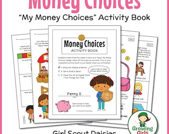 Girl Scout Daisies: &quot;My Money Choices&quot; Printable Activity Book | Badge Activities for All 3 Steps! | Instant PDF Download