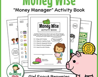 Girl Scout Brownies: &quot;Money Manager&quot; Printable Activity Book | Badge Activities for All 5 Steps! | Instant PDF Download