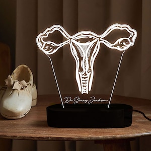 Personalized Gynecologist Night Light,Custom Medical Student Graduation Gift,Perfect Doctor Gift,Medical Gift, Gift For Obgyn Gift Desk Lamp