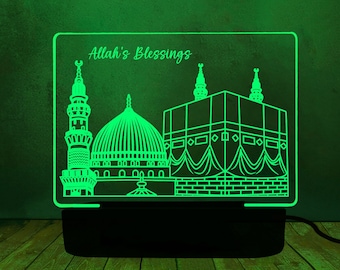 Personalized Kaaba Mecca Acrylic night light,Kaaba led lamp,islamic Room Decor,Gift for Muslims,Eid Gift,Islamic holy site,Kaaba night light