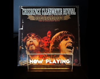 Soporte para discos de vinilo en reproducción, soporte para discos de vinilo giratorio, soporte para discos de mesa RGB, regalo para discos de música, regalo para el Día del Padre