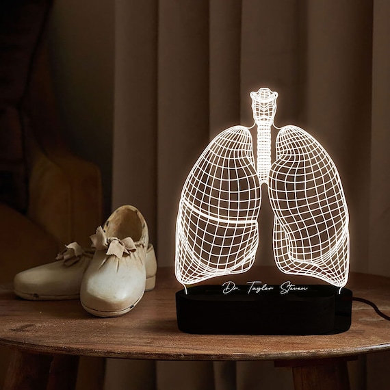 Personalized Lung Pulmonologist Night Light,Custom Medical Student Graduation Gift,Perfect Doctor Gift,Medical Pneumologist Desk Lamp