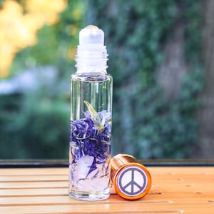 Serenity Essential Oil Roller | Lavender Crystal Aromatherapy Essential Oil Roller