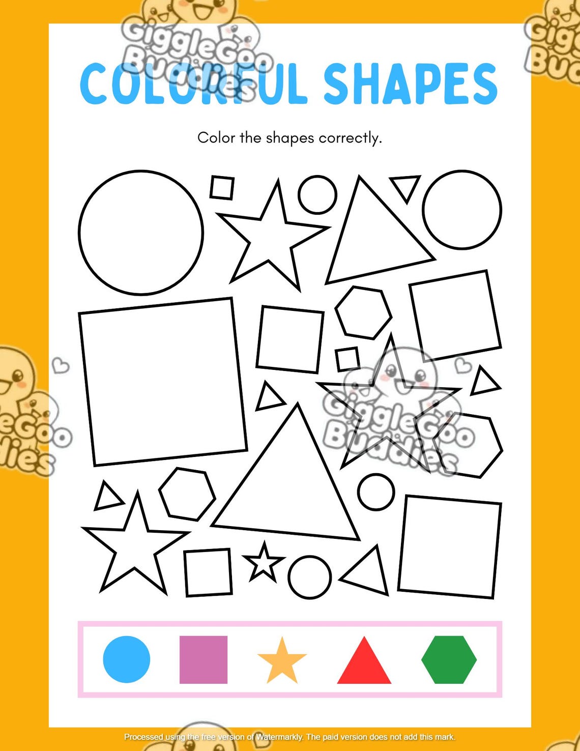 Color by Numbers and Shapes - Etsy