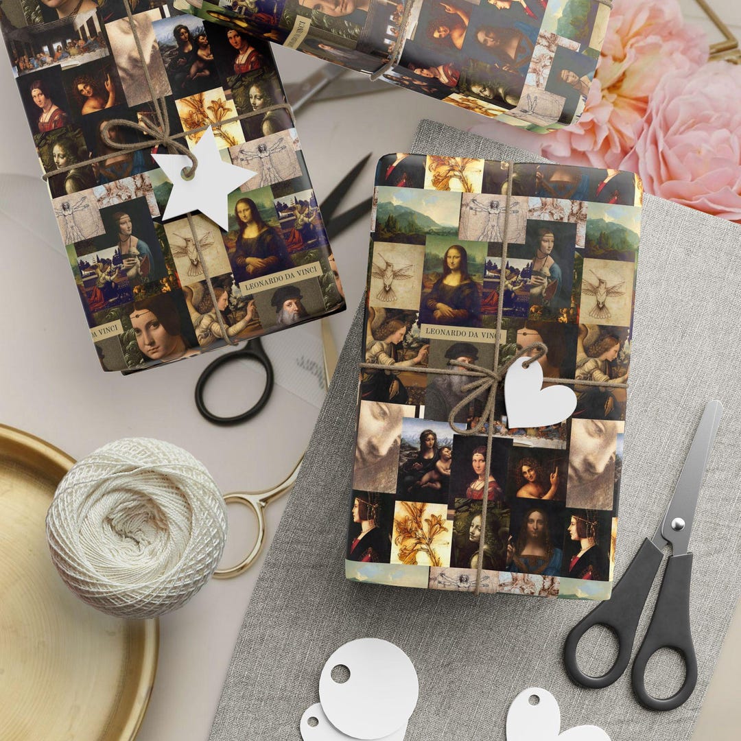Vintage Book Collage Wrapping Paper | Antique Illustration Pattern - Etsy
