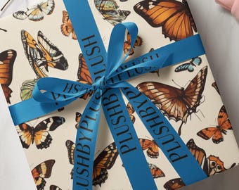 Vintage Monarch Butterflies Wrapping Paper | Repeating Butterfly Pattern