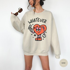 Anti Valentine&#39;s Day Sweatshirt, Anxiety Sweatshirt, Galentines Day Shirt, Divorce Party Outfit, Breakup Gift, Broken Heart Crew Neck Sweats