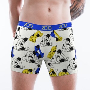 Gay Men&#39;s Underwear Briefs - Darren & Gabe (White + Black + Blue + Yellow)