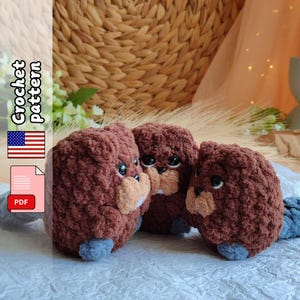 Beaver. Crochet pattern. Amigurumi PDF file English