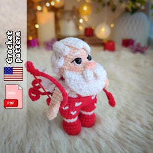 Cupid Crochet pattern, Valentine&#39;s decor, amigurumi doll, PDF file