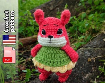 Squirrel. Crochet pattern. Amigurumi PDF file English
