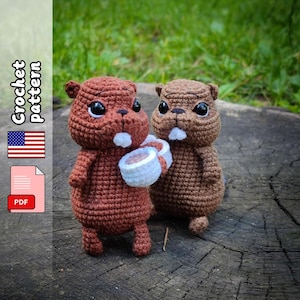 Beaver. Crochet pattern. Amigurumi PDF file English