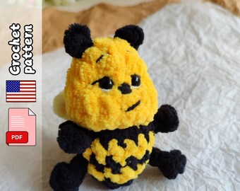 Bee. Crochet pattern. Amigurumi PDF file English