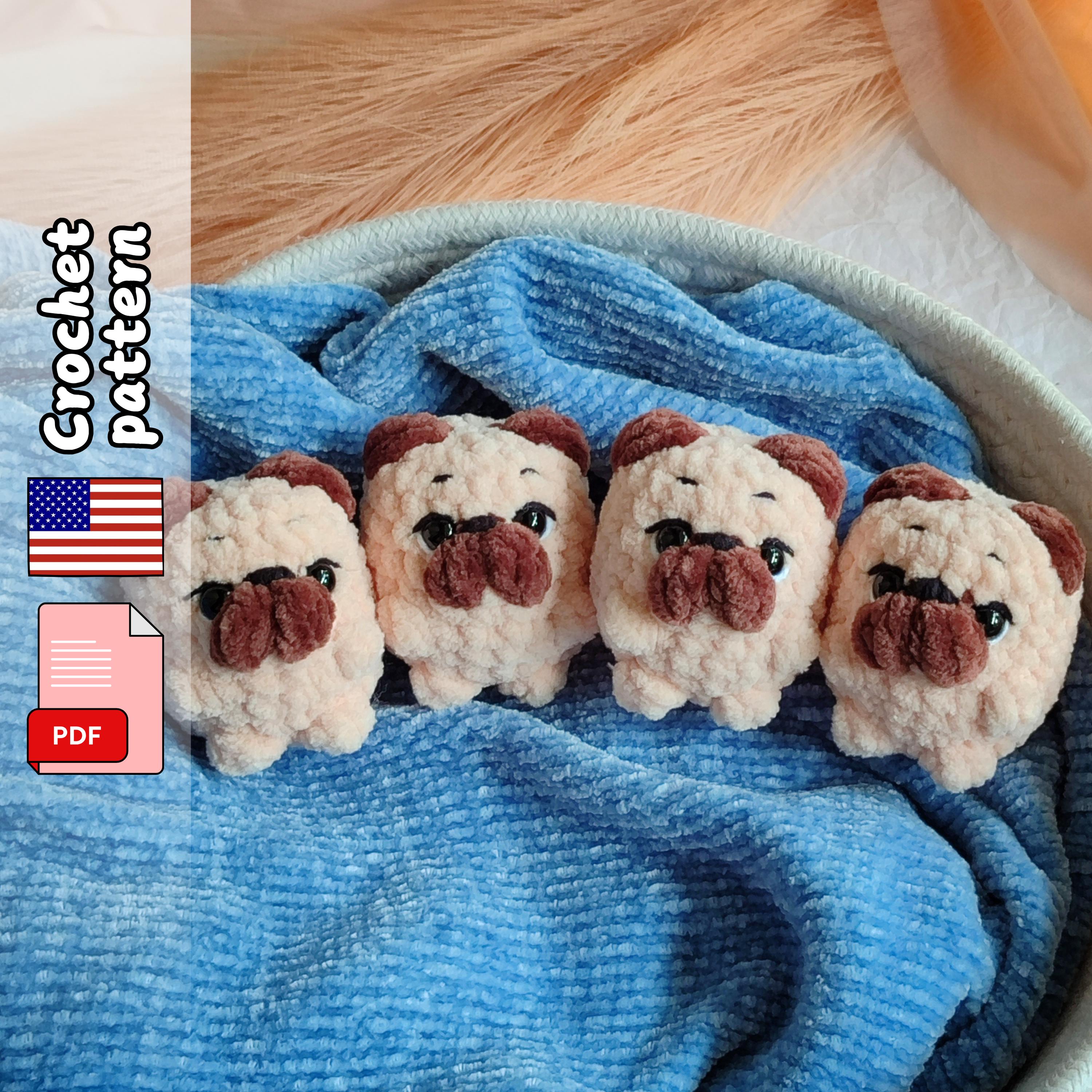 パグの子犬のかぎ針編み - Etsy 日本