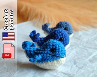 Wal. Häkelanleitung. Amigurumi Tiere. PDF-Datei Englisch