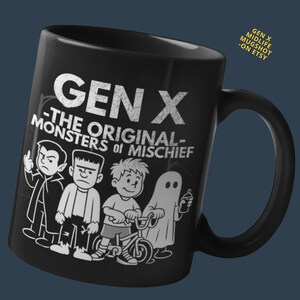 Gen X Halloween Coffee Mug: Retro 80s Nostalgia