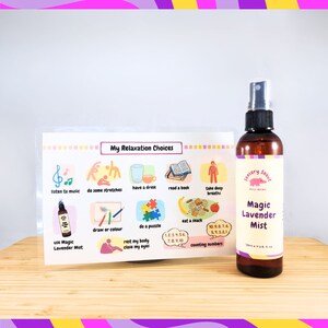 Sensory Snout Magic Lavendel Mist mit Beruhigungskarte / Entspannungsauswahlkarte / Kommunikationskarte - Beruhigender Duftspray - 120 ml