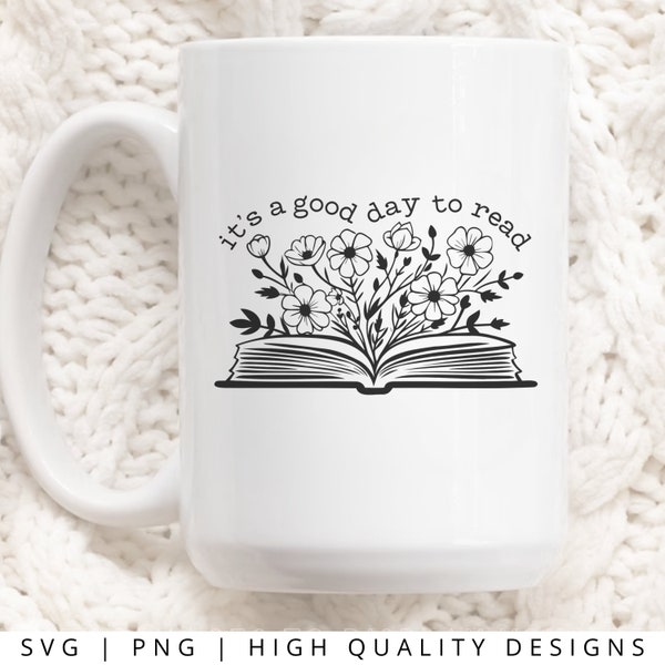 TEACHER SVG PNG -It's a Good Day to Read Svg, Fun Teacher Svg, Cut File Cricut Svg, Gift for Teacher,Librarian Svg, Book Quotes, Reading Svg